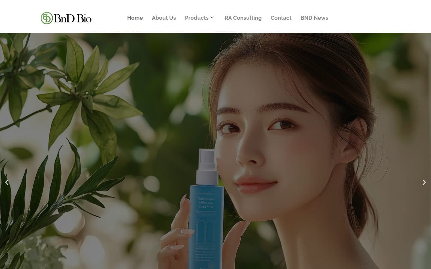 BnD Bio website homepage